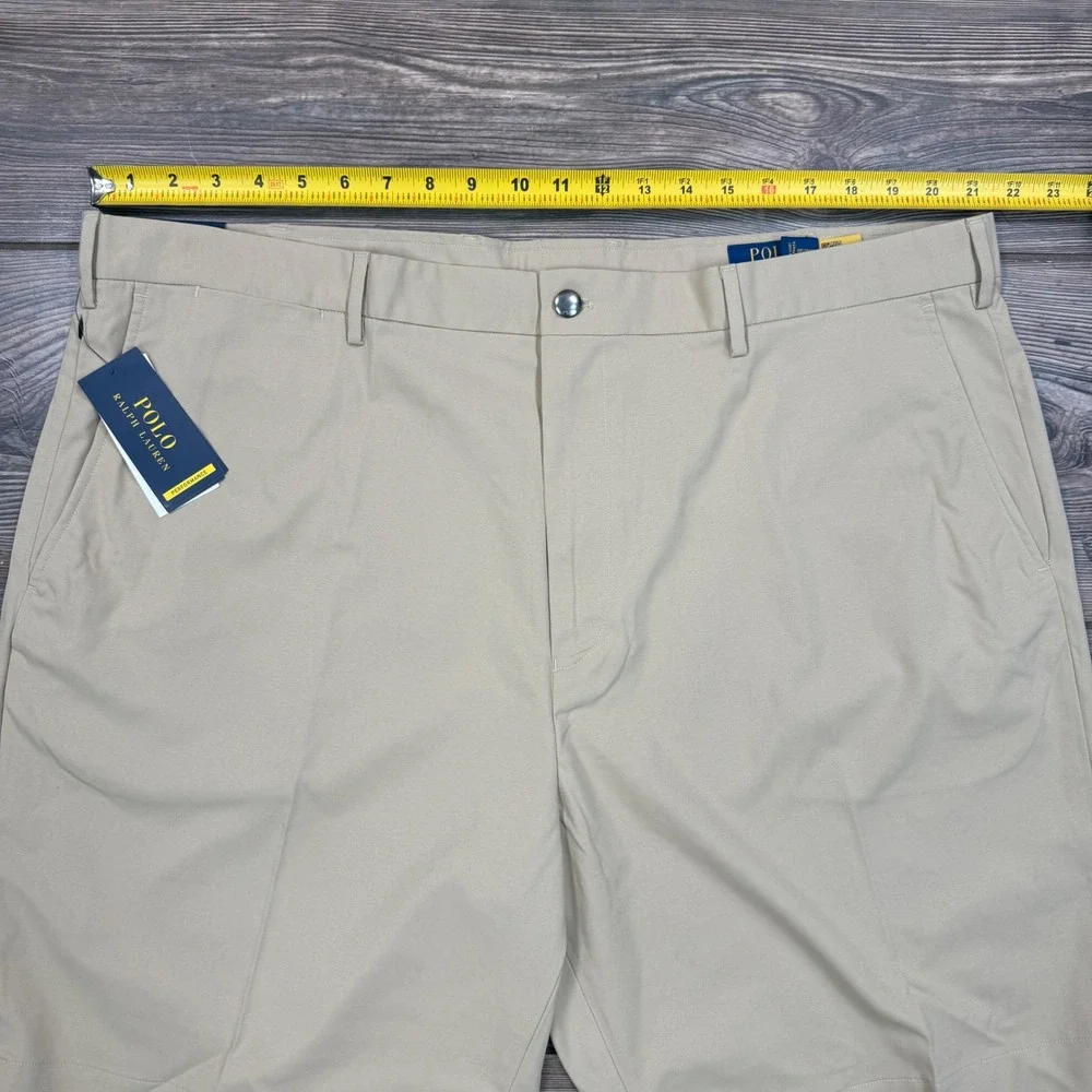 Polo Ralph Lauren Mens Size 42B Performance Golf Shorts Khaki Tan Stretch New